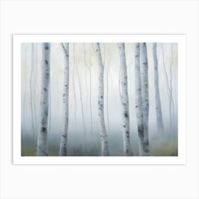 Birch Forest Abstract Art Print