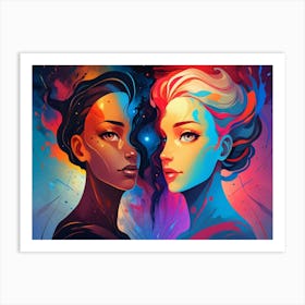 Two Women 2 Art Print