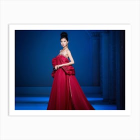 Red Evening Gown Art Print