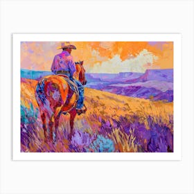 Cowboy Painting Nevada 1 Art Print