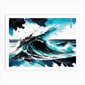 Ocean Wave Painting Art Print