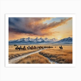 Grand Plains Wild Mountains Art Print