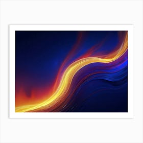 Abstract Flames Art Print