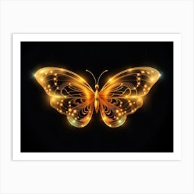 Golden Butterfly 35 Art Print