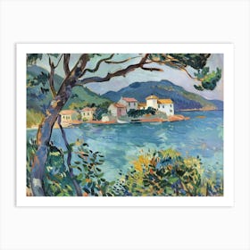 Emerald Waters Painting Inspired By Paul Cezanne Art Print