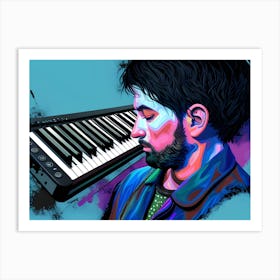 Man With Synthesizer Art Print