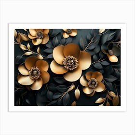 3d Floral 3 Art Print