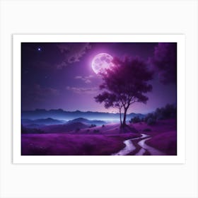 Purple Night Sky Art Print