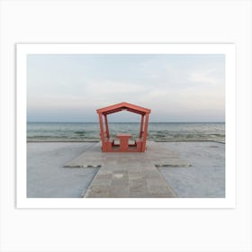 Red Relax On The Beach Art Print