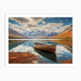 Boat On The Lake 1 Art Print