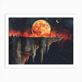 Cliffs Of Fire Art Print