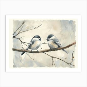 Chickadees 9 Art Print