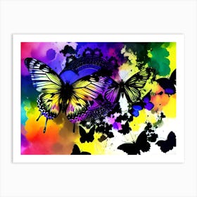 Colorful Butterflies 8 Art Print