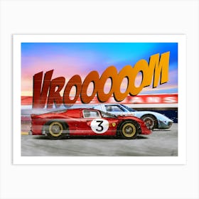 Ford Gt40 vs Ferrari 330 Art Print