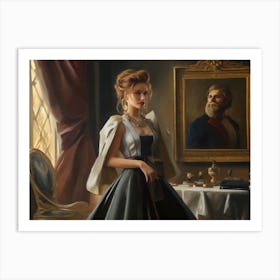 Lady In Black 3 Art Print