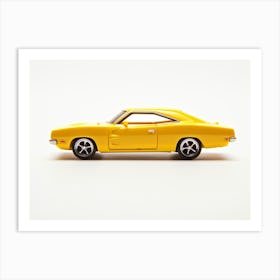 Toy Car 69 Dodge Charger Yellow Art Print