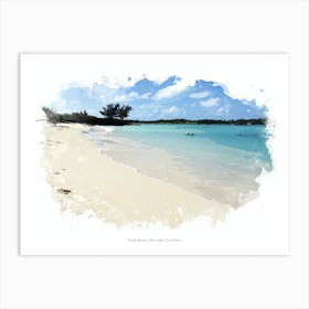 Turtle Beach, Bermuda, Caribbean Art Print