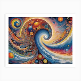 Psychedelic Wave Of Change Art Print