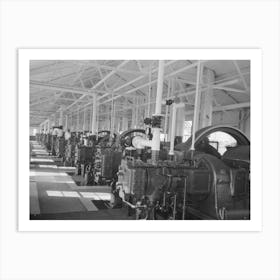 Interior Of Diesel Engine Motor Plant At Oil Refinery, Seminole, Oklahoma By Russell Lee Art Print