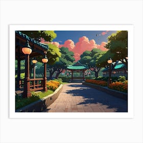 Chinese Garden Art Print