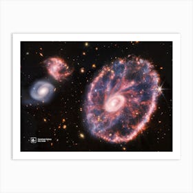 Cartwheel Galaxy, PGC 2248 (James Webb/JWST) — space poster, science poster, space photo, space art, jwst picture Art Print