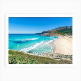 Beautiful sand beach on Majorca, coast bay of Cala Mesquida in Cala Ratjada, Spain, Mediterranean Sea, Mallorca island Art Print