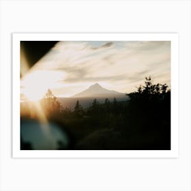 Sunset Mountain Peak Drive Art Print