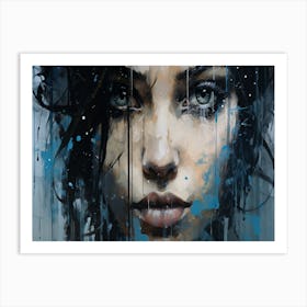 'The Girl With Blue Eyes' Art Print