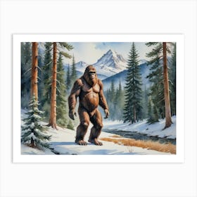 Bigfoot’s Frozen Sanctuary Art Print