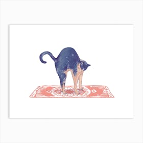 Cat Stretch - Animal Yoga Art Print