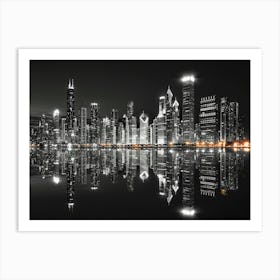 White Modern City 4 Art Print