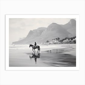 A Horse Oil Painting In Camps Bay Beach, South Africa, Landscape 2 Art Print