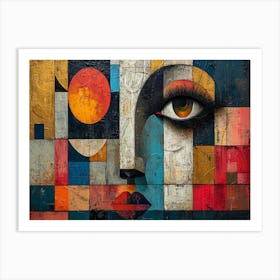 Colorful Chronicles: Abstract Narratives of History and Resilience. Abstract Painting 2 Art Print