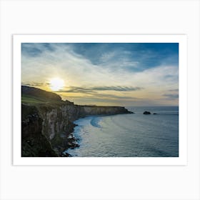 Sunset Over The Cliffs Art Print