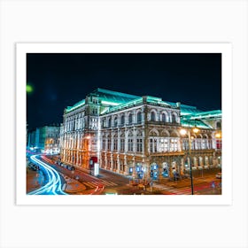 Night In Vienna State Opera Art Print