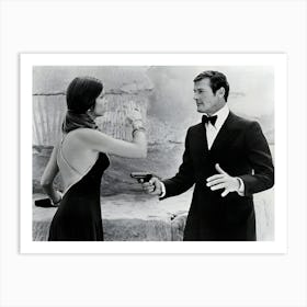 Barbara Bach And Roger Moore In The Spy Who Loved Me Art Print