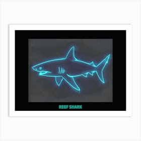 Neon White Tip Reef Shark 3 Poster Art Print