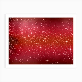 Red Orange Tone Shade Shining Star Background Art Print