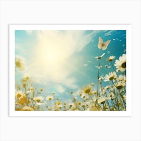 Daisies In The Meadow 2 Art Print