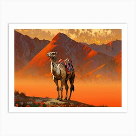 Camel In The Desert 23 Art Print