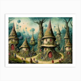 Fantasy Village 8 Art Print