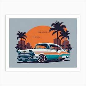 Miami Car Art Print