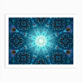 Abstraction Blue Star 2 Art Print