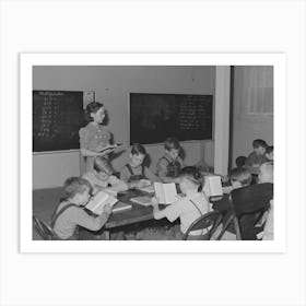 School In Basement Of Church, Hermiston, Oregon, The School Board Didn T Have Adequate Buses For Art Print