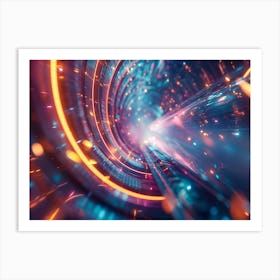 Abstract Futuristic Tunnel Art Print