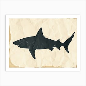 Port Jackson Shark Silhouette 3 Art Print