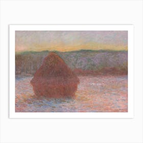 Haystacks, Thaw, Sunset (1890–1891), Claude Monet Art Print