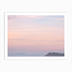 Pastel Sunset Over The Coastline Art Print