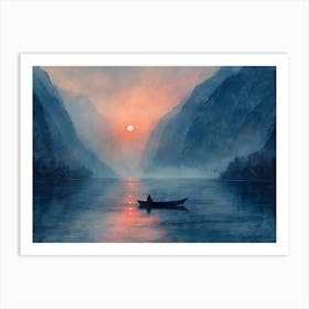 Sunset In The Mountains 29 Art Print