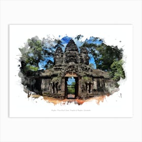 Angkor Thom East Gate, Temples Of Angkor, Cambodia Art Print